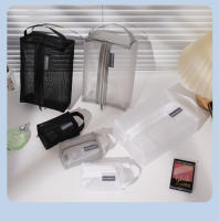 Bolsa de almacenamiento de malla de nailon sencilla, bolsa de lavado portátil para mujer, bolsa de viaje para el cuidado de la piel, bolsa de cosméticos transparente - details 4