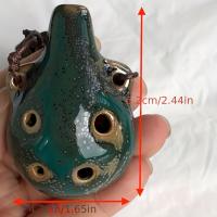 Ocarina Chinesa Estilo 2024 Con 6 Agujeros Flauta De Cerámica Multitono Instrumento Musical Vintage Accesorios De Regalo - details 1