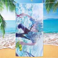 Toalla De Playa Microfibra De Anime Jujutsu Kaisen Gojou Satoru Secado Rápido Suave Unisex Para Camping Piscina Y Niños - details 11
