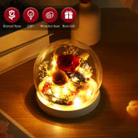 Tulipanes Artificiales Con Luz LED Para Decoración De Boda Y Día De La Madre Flor Eterna Hecha a Mano En Vidrio Y Plástico Regalo Creativo Para Interior - details 2