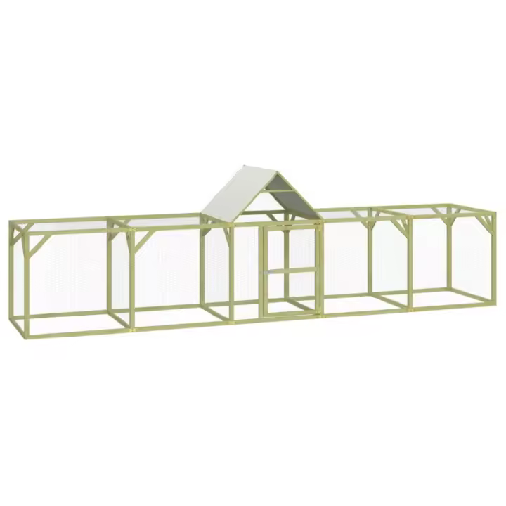 vidaXL GALLINERO MADERA MACIZA DE PINO IMPREGNADA 500X100X150 CM - 1