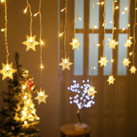 Luces De Navidad Exteriores De LED Con Forma De Copo De Nieve Para Decoración De Jardín Y Techos-curtain Cadena De Luces Para Fiestas - details 8