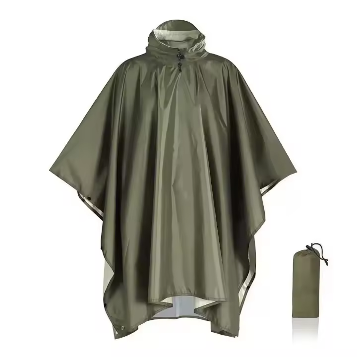 Chaqueta De Lluvia 3 En 1 Para Motocicleta Y Camping Impermeable Con Capucha Cubierta De Mangas Para Hombre Y Mujer - 1