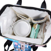 Mochila De Maternidad Con Estampado De Dibujos Animados Gran Capacidad Para Almacenamiento De Botellas De Bebé Y Diaper Bolsa De Moda Para Mujeres Con Mochila Suave Y Cinturón De Aire - details 3