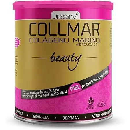 Suplemento Alimenticio Drasanvi Collmar Beauty Colágeno Marino para la Piel | Hidratación y Cuidado de la Piel | Sabor Granada | 275g - 1