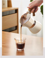 Pot De Café Moka De 150/300ml Con Mango De Madera Hacer Espresso Italiano Accesorios De Café Para El Hogar Material Aluminio - details 14