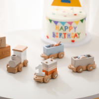 Juguete Educativo Montessori De Madera Para Bebés: Tren De Pilastras Para El Aprendizaje Temprano Y Fotografía Regalo De Cumpleaños Para Recién Nacidos - details 5