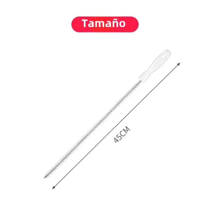 Cepillo De Limpieza Para Tubos Largo Y Flexible Para Cocina Baño Cepillo De Aseo Para Desobstruir Tuberías De Cocina Y Baño Con Cerradura De Agujero Herramienta De Limpieza Doméstica Ecológica - 1