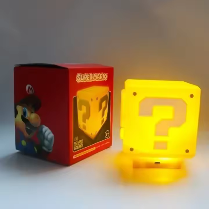 Lámpara De Noche Con Pregunta Mark LED Super Mario Bros Juego De Juguetes Para Niños Luces Para Dormitorio Luz De Mesa USB Regalo De Cumpleaños Para Niños - 1