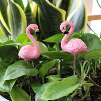 4pcs Decoraciones De Pato De Resina Rosa Para Jardín Patio Piscina Juego De Micro- Paisaje Mesa De Arena Exterior - details 21