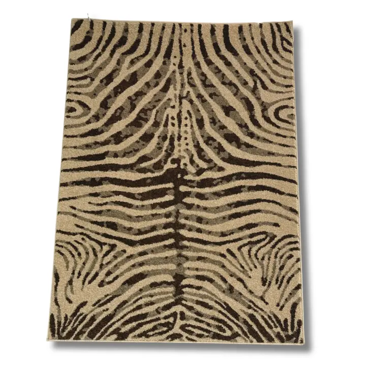 ALFOMBRAS IBERIA - Alfombra de salón CEBRA - Alfombra Grande para Salon o Dormitorio  con Diseño estampado de Cebra  Fabricada en España con Polipropileno Frisse - 1