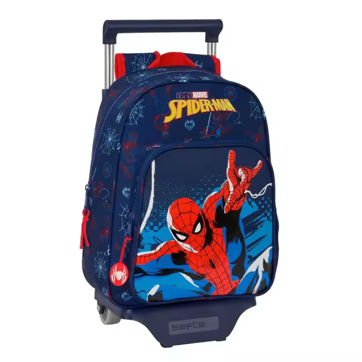 Safta Mochila Con Ruedas De Carro Spider-man Neon - 1