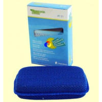 Irisana - Ecoesponja IR31X2 - Pack de 2 Unidades - Azul - 8 x 2,5 x 13 cm - Ecológica y Natural - Producto de Limpieza del Hogar - Estropajo de Cocina - details 3