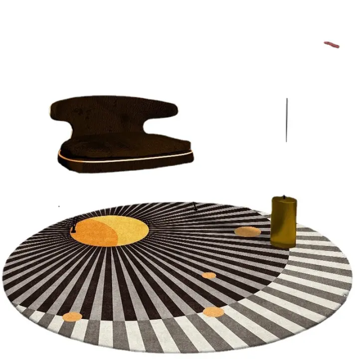 Carpetas Redondas Resistentes a La Suciedad Para Escritorio De Computadora Deportes Electrónicos Silla Giratoria Mesa De Comedor Estudio Sillón Para Dormitorio Alfombra Mecánica Antideslizante Y Antirreflectante - 1