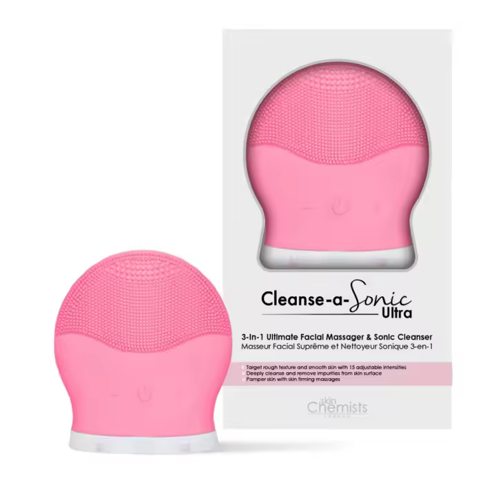 skinChemists Cepillo Limpiador Facial de Silicona A-Sonic Ultra. Resistente al Agua - 1