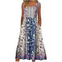 Vestido Casual Sin Mangas para Mujer – Estampado de Verano 2025, Estilo Jersey, Talla Grande, Moda Primavera-Verano Europa y EE. UU. - details 11