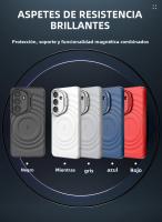 Funda Magnética De Lujo Para Samsung Galaxy S25 Ultra plus Con Soporte Para Lentes Plegables Y Carga Inalámbrica Magsafe Cubierta Suave Mate Protectora Contra Golpes Y Arañazos - details 0