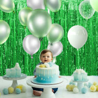 Juego De 1 Pieza De Cortina De Foil Dorado De 9.8 Pies Para Fondo De Fotografía De Cumpleaños Decoración De Fiesta Streamers De Aluminio - details 27