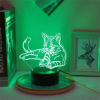 Lámpara De Ilusión Optica 3D Con Toque Y Cambio De Color Ambiental 7 Colores Para Decoración De Habitación Luz Nocturna - details 1