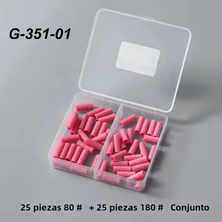 50pcs Mini Pulidoras De Uñas 3mm Para Manicura Acrílica UV Gel Eliminador De Pintura En Uñas Accesorios De Herramientas De Pulido - 1