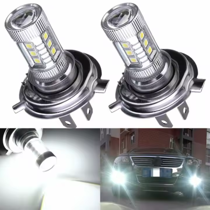 Kit de bombillas LED para faros delanteros H4 9003 HB2 80W 8000LM 8000K para luces antiniebla, luces bajas, paquete de 2. - 1