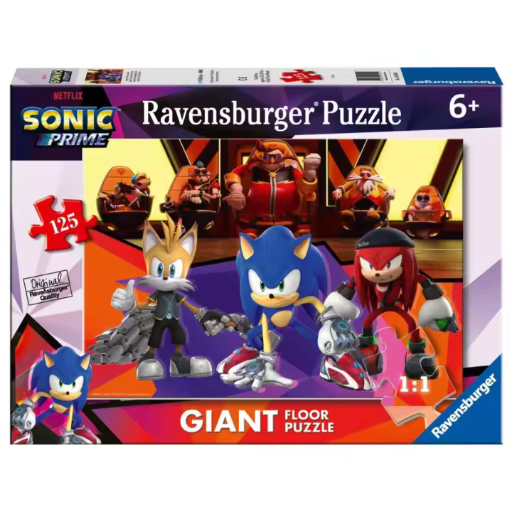 RAVENSBURGER PUZLE GIGANTE DE SUELO SONIC PRIME 125 PIEZAS, 05694, TIENDA CON LICENCIA OFICIAL - 1