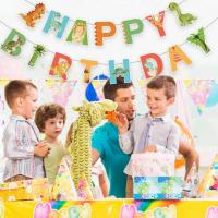 Guirnalda De Feliz Cumpleaños Con Dinosaurios Decoración De Fiesta Infantil Con Globos Roar Dino Y Animales Del Árbol De Safari Tamaño 1er Cumpleaños - details 26