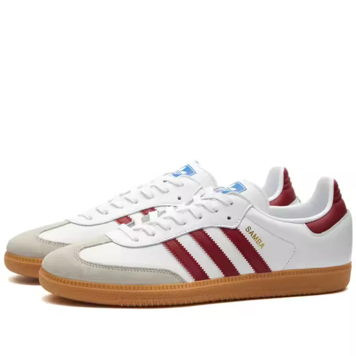 Adidas Samba OG IF 3813 Cloud White / Collegiate Burgundy - 1