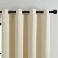 Cortina De Negocios 1Pc Color Sólido Negro Bloqueo De Luz Para Dormitorio Cocina Sala De Estar Decoración De Habitaciones - details 7