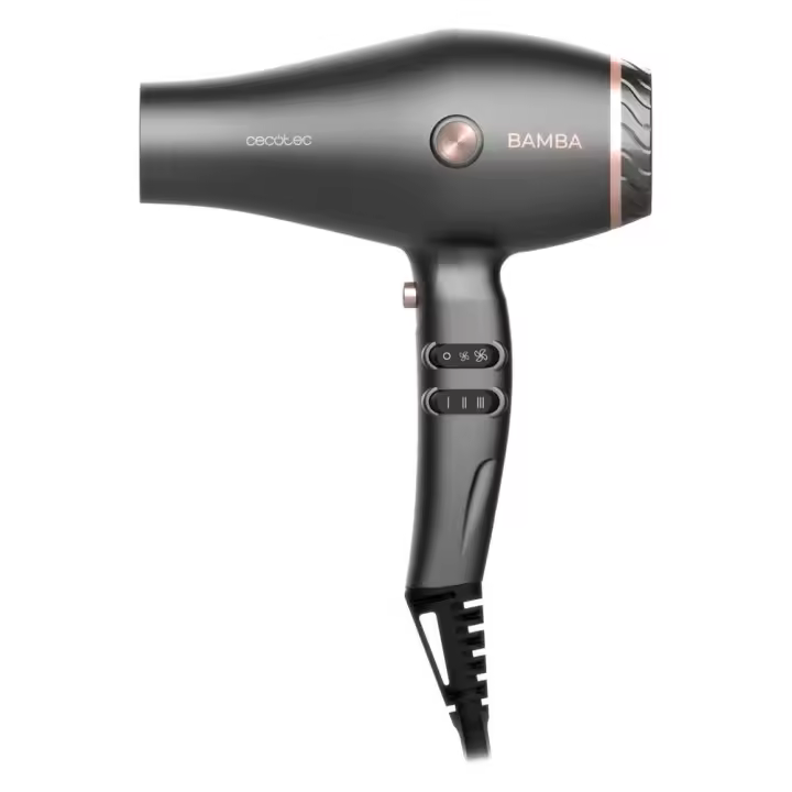 Secador de Pelo Bamba IoniCare Harmony 2600 W con Tecnología Iónica, 2 Boquillas y Difusor - Cecotec - 1