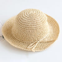 Sombrero De Paja Plegable Para Madre E Hija Protección Solar De Verano Para Playa Y Viajes Exterior Casual Sin Químicos Alérgenos - details 0