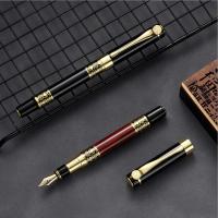 Pluma Fuente Metálica Retro Con Nib De Alta Calidad Diseño Clásico Incluye Convertidor Para Escritura De Negocios Oficina Y Escuela Suministros De Papelería - details 2