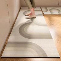 Carpetas De Cristal Simple Home Absorbentes De Agua Y Aceite No Slip Para Cocina Baño Entrada Moderno Estilo Poliéster 100% - details 2