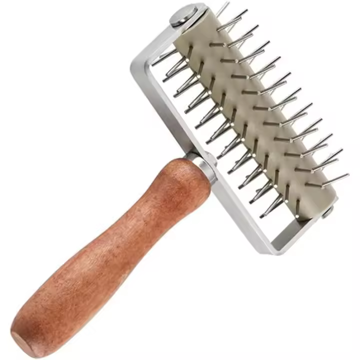 Perforadora de masa herramienta Pizza Rolling Pin madera Francia galleta francés Rolling Pin - 1