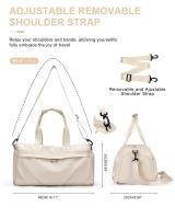 Bolsa de gimnasio con compartimento para zapatos, bolsa de lona deportiva, bolsa de viaje impermeable, cinturón de yoga, maletín con ruedas - details 4