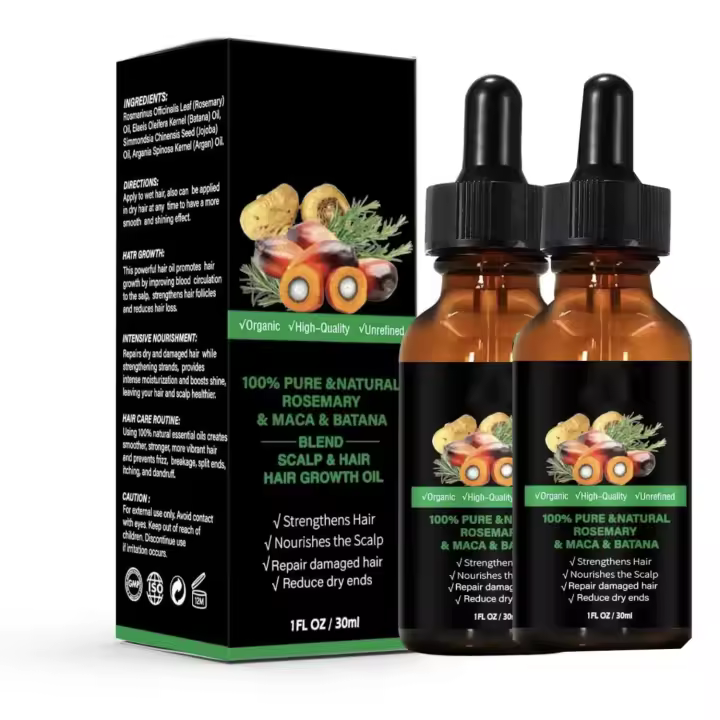 Aceite capilar Wild Growth, natural y de Honduras. Aceite Batana para el crecimiento del cabello. Elimina las puntas abiertas, mejora la luminosidad y nutre para todo tipo de cabello (paquete de 2). - 1
