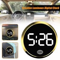 Reloj Digital Creativo LED Para Coche Mini Reloj Interno Adhesivo Ornamento Automotriz Accesorios Para Coche Material ABS - details 4