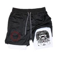 Shorts De Gimnasio Anime Berserk Guts Y Toji Impresión Para Hombre 2 En 1 Deporte Shorts De Running Performance Pants - details 18