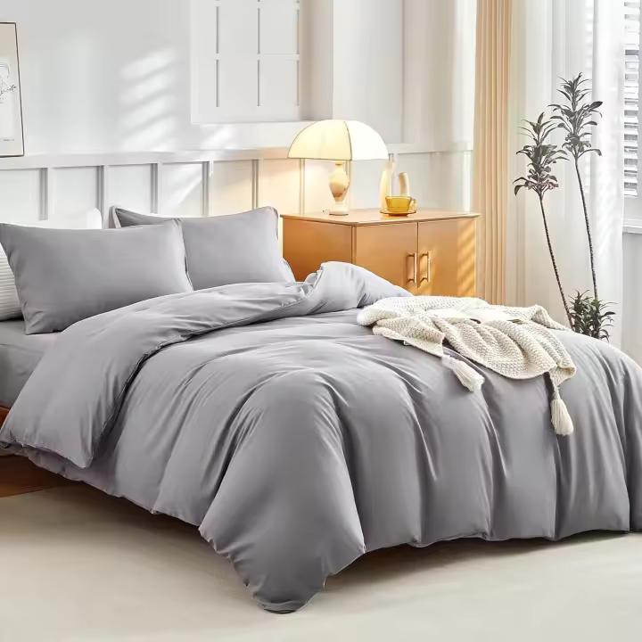 Tokokimo Juego de funda de edredón doble, juego de ropa de cama de 4 piezas con sábana bajera, juego de edredón doble de microfibra suave con fundas de almohada y sábana bajera extra, juego de cama - 1
