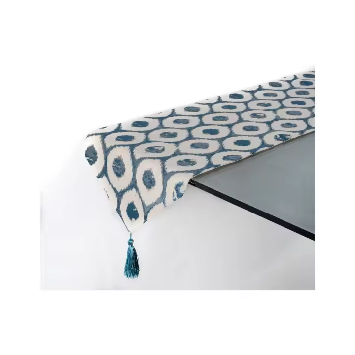 Camino 33*180 azul circulos pavo real celeste  Material: Poliester Medidas (Ancho*Alto*Fondo): 33*180*0.5Presume de casa - 1