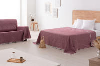 HIPERMANTA. Colcha Foulard multiusos 50% ALGODÓN / 50% POLIESTER modelo MARBRE.  Medida: 180x290 cm. Tamaño para CAMA 90/105cm y SOFA DE 2 PLAZAS. Varios colores a elegir. Transpirable, resistente y suave. - details 0