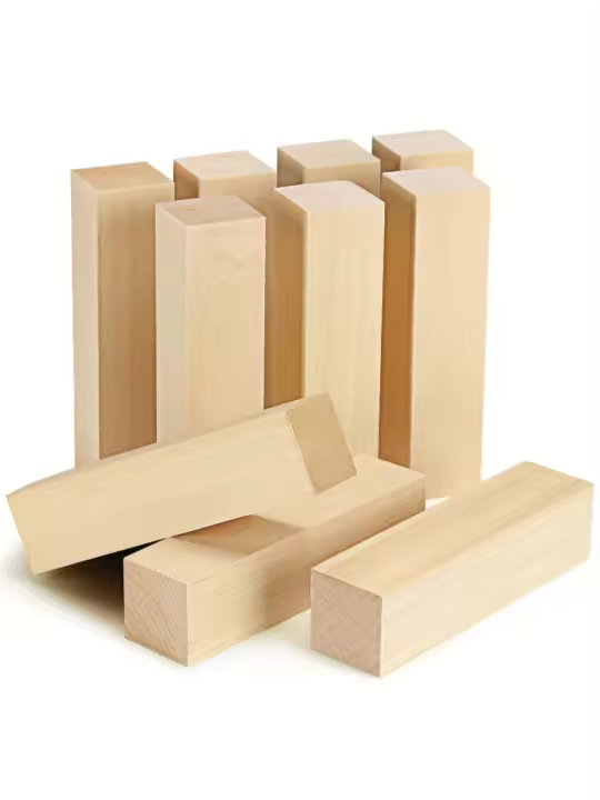 Bloques De Madera Para Grabado Y Modelado De Basswood 10pcs Para Principiantes Y Expertos En Artesanía DIY - 1