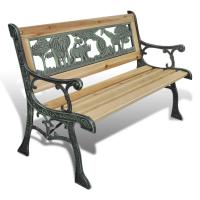 vidaXL Banco de jardín para niños madera 84 cm - details 0