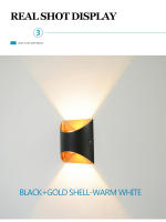 Lámpara De Pared LED 10W Aluminio Moderna Nórdica Exterior Interior Para Sala De Estar Dormitorio Lámpara De Noche 85-265V - details 5