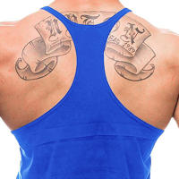 Camiseta Deportiva Hombre Sin Mangas Algodón Transpirable Estampado Cruzado Para Gimnasio Y Correr Top De Entrenamiento Fitness Con Dorsal Y - details 4