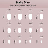 Kit De Uñas Postizas Con Diseño Geométrico Y Estampado De Océano Azul 24 Piezas Uñas Falsas Cortas De ABS Para Arte De Uñas - details 47