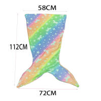 Nueva Cobija De Cola De Sirena Con Brillo Nocturno Suave De Poliéster Flanela Fleece Usable En Todas Las Estaciones Para Niños - details 0