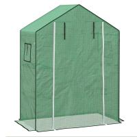 Outsunny Cubierta de Invernadero 140x73x190 cm Cubierta de Repuesto de Invernadero con Ventana Puerta con Cremallera Anti-UV Protección de Plantas para Jardín Verde - details 0