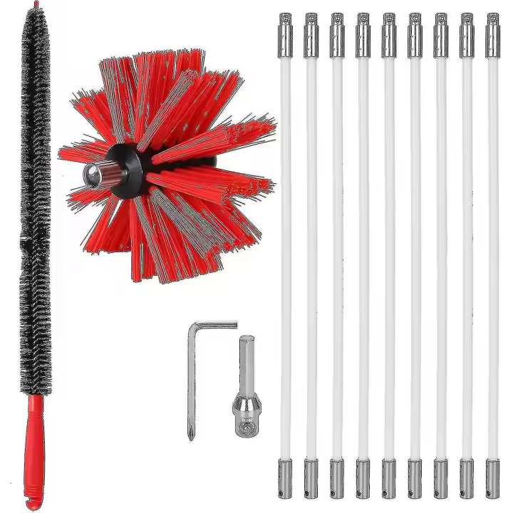 Kit de Limpieza de Chimenea Profesional 2023 Cepillo de Limpieza de Chimenea de Nylon Estable - 1
