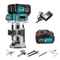 Recortadora eléctrica de mano sin escobillas de 6 velocidades, enrutador de madera inalámbrico de 6/6, 35/8mm, ranurado de grabado de carpintería para batería Makita de 18V - details 0